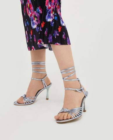  MAX&Co. - Giày sandals cao gót mũi tròn phối dây xoắn Knotheel 