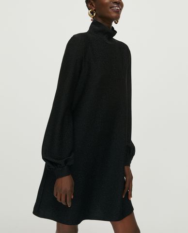  MAX&Co. - Đầm mini phom suông cổ cao tay dài Jersey Lamé 