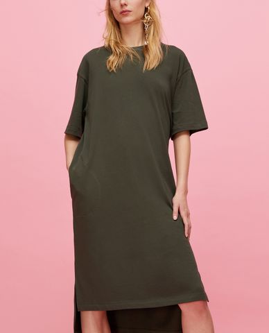  MAX&Co. - Đầm midi cổ tròn tay ngắn phom suông đơn giản 