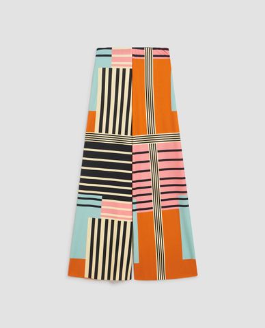  MAX&Co. - Quần nữ ống rộng lưng cao phối hoạ tiết Mozione 