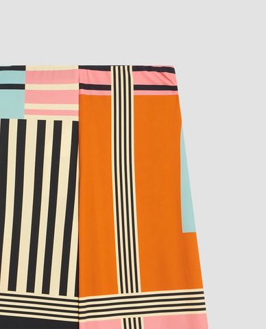  MAX&Co. - Quần nữ ống rộng lưng cao phối hoạ tiết Mozione 