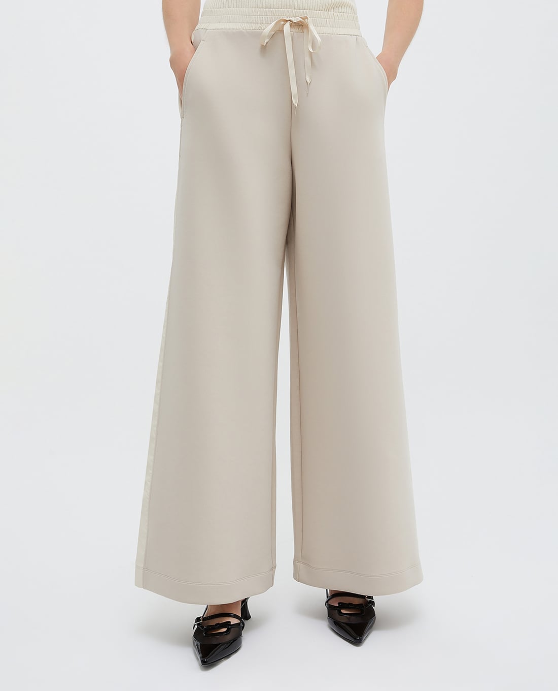 MAX&Co. - Quần nữ ống rộng lưng thun phối dây rút Zulma