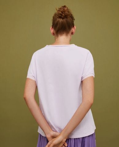  MAX&Co. - Áo thun cổ tròn tay ngắn phối hoạ tiết logo Elham 