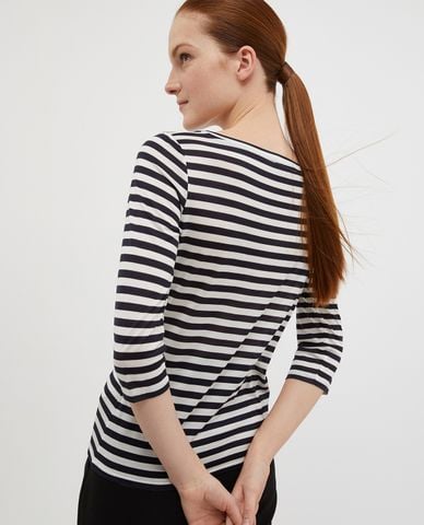  MAX&Co. - Áo thun cổ tròn tay dài phối sọc Festival 