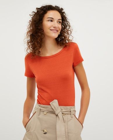  MAX&Co. - Áo thun phom ôm cổ tròn tay ngắn Danzante 