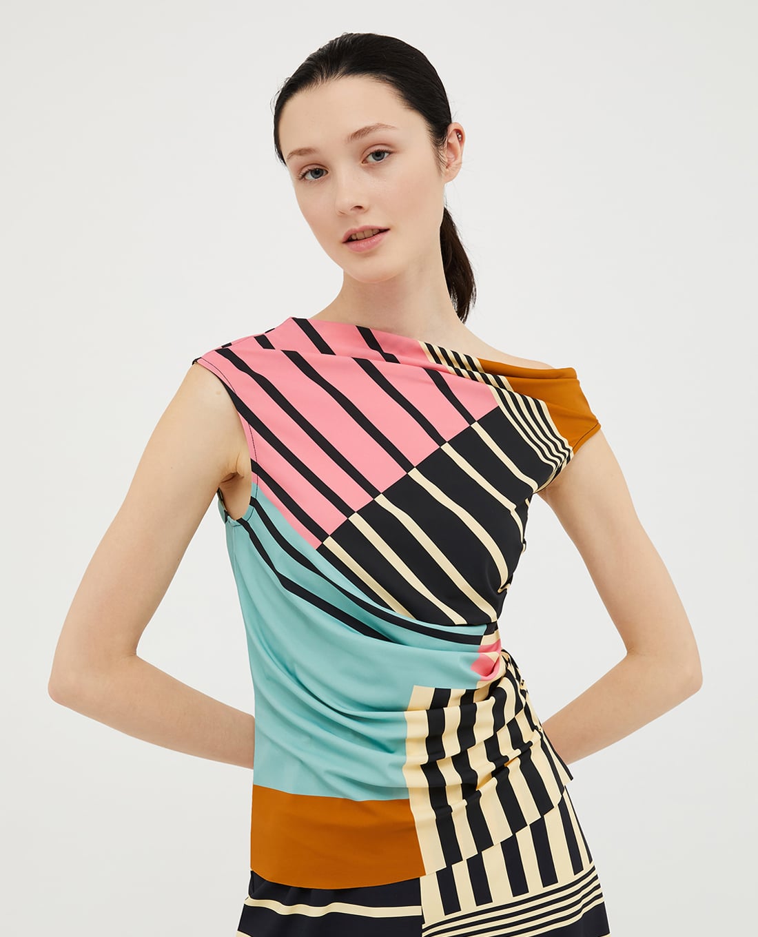 MAX&Co. - Áo kiểu nữ phom ôm lệch vai Elodia