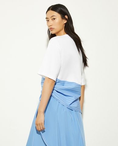  MAX&Co. - Áo kiểu nữ cổ tròn tay ngắn phối dây rút Brest 