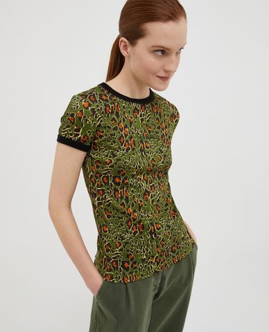  MAX&Co. - Áo thun cổ tròn tay ngắn phối sọc Logotee1 