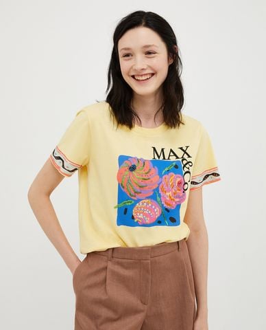  MAX&Co. - Áo thun cổ tròn tay ngắn phối hoạ tiết Calibri 