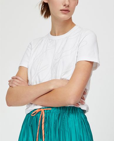  MAX&Co. - Áo thun nữ tay ngắn cổ tròn Coral Embroidery 