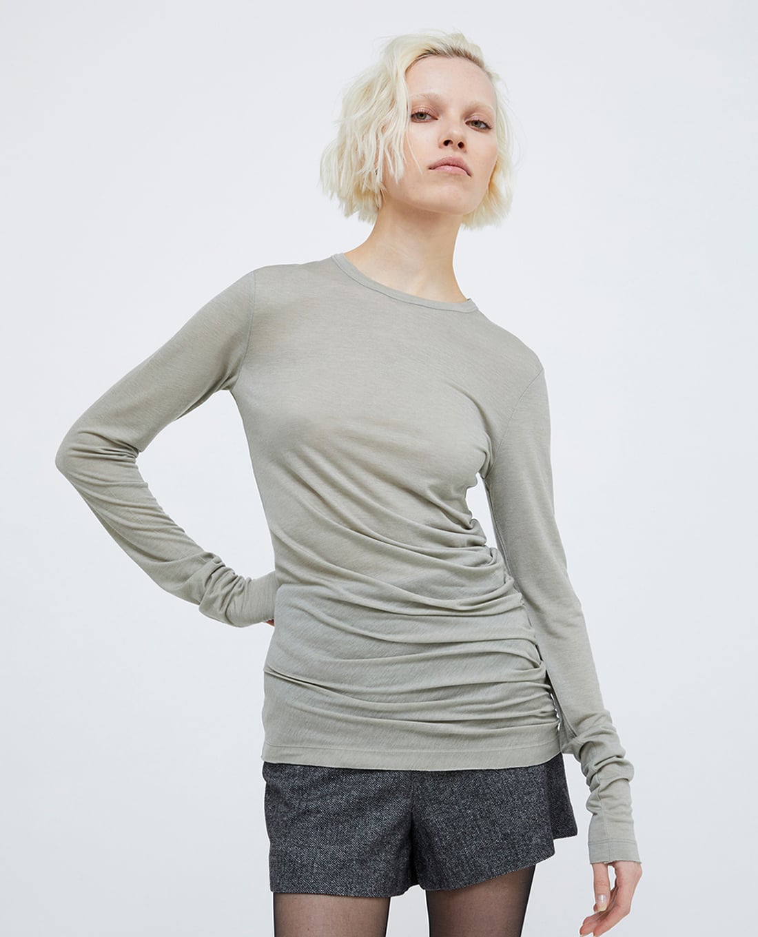 MAX&Co. - Áo thun cổ tròn tay dài hiện đại Orione