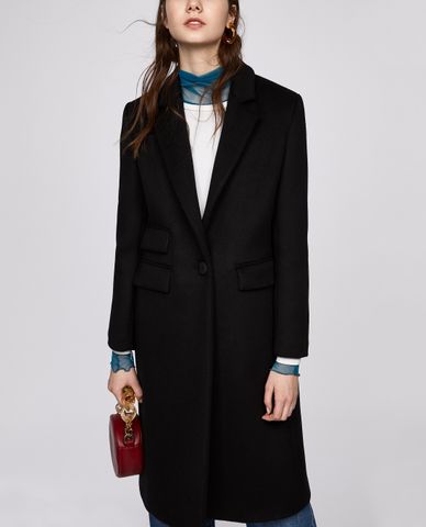  MAX&Co. - Áo măng tô nữ phối nút cài Ermine 