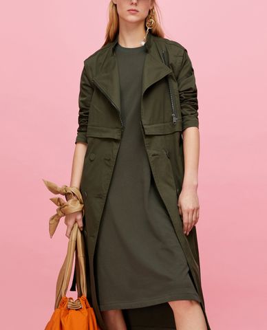  MAX&Co. - Áo khoác kiểu nữ dáng dài thời trang Techno Cotton Trench 