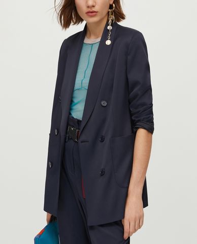  MAX&Co. - Áo blazer nữ tay dài Gabardine Double Breasted 