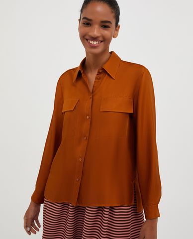  MAX&Co. - Áo sơ mi nữ cổ bẻ tay dài Odometro 