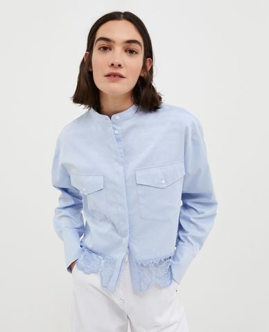  MAX&Co. - Áo sơ mi nữ cổ trụ tay dài Gavassa 