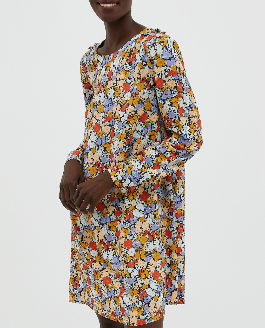 MAX&Co.- Đầm mini cổ tròn dài tay phom suông Ceppo