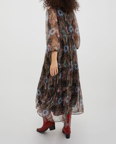  MAX&Co. - Đầm midi xếp li tay dài cổ V Balzo 