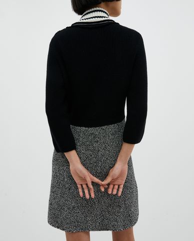  MAX&Co. - Đầm mini cổ V tay lỡ phối nút thời trang Rib Knit 