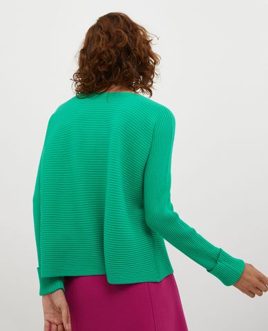  MAX&Co. - Áo dệt kim nữ tay dài cổ bẹt Scambio 