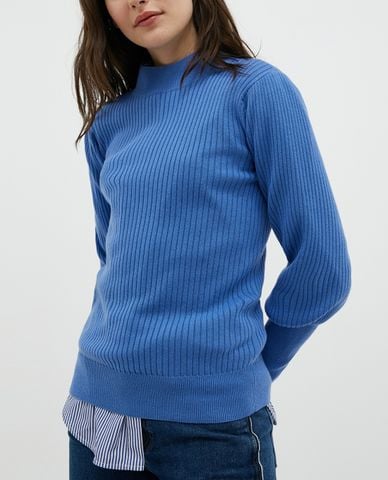  MAX&Co. - Áo sweater nữ tay dài cổ tròn Puffed Cuffs 