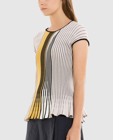  MAX&Co. - Áo kiểu nữ ngắn tay kẻ sọc hiện đại 