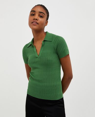  MAX&Co. - Áo polo nữ dệt kim tay ngắn Sigma 