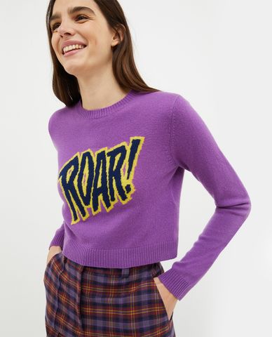  MAX&Co. - Áo dệt kim nữ cổ tròn tay dài Byebye 