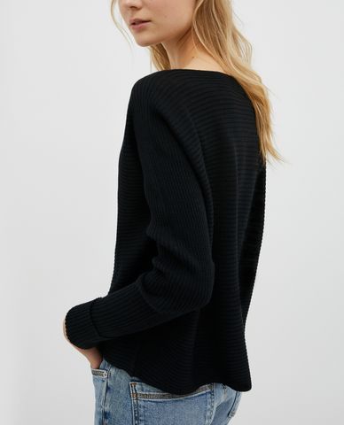  MAX&Co. - Áo len nữ tay dài cổ thuyền Boat Neckline Ribbed 