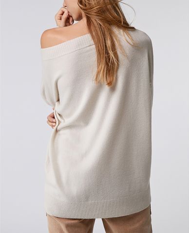  MAX&Co. - Áo sweater nữ cổ rộng lệch vai Contesto 
