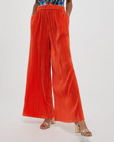  MAX&Co. - Quần nữ ống rộng xếp li lưng thun Turchino 