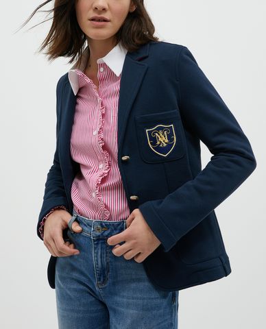  MAX&Co. - Áo blazer nữ tay dài phối nút cài Emblem 