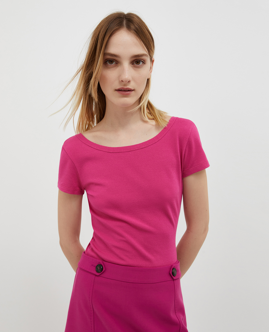 MAX&Co. - Áo thun nữ cổ thuyền tay ngắn Danzante