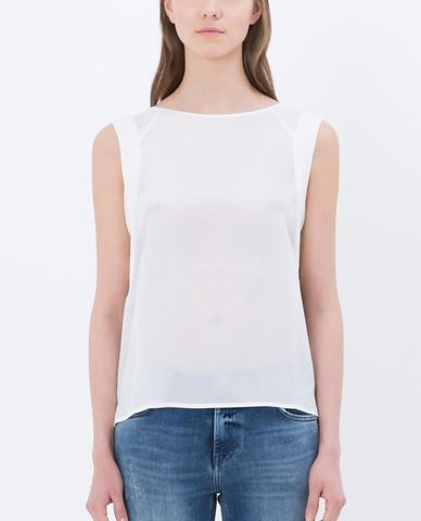  MAX&Co. - Áo kiểu nữ sát nách cổ tròn phom suông Corda 