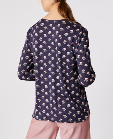  MAX&Co. - Áo kiểu nữ cổ tròn tay dài phom suông thời trang Crimea 