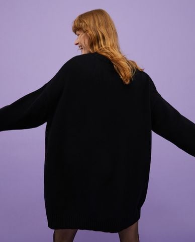  MAX&Co. - Áo sweater phom rộng dệt kim cổ tròn tay dài Cara 