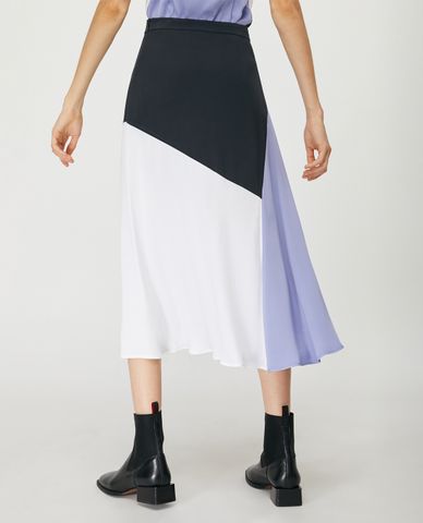  MAX&Co. - Chân váy midi phom suông Satin Midnight Blue 