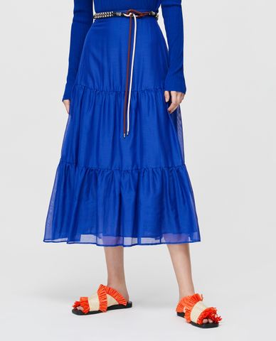  MAX&Co. - Chân váy midi xếp li Cotton Voile And Silk 