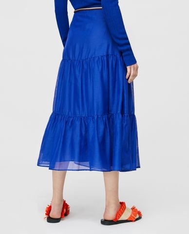  MAX&Co. - Chân váy midi xếp li Cotton Voile And Silk 