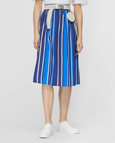  MAX&Co. - Chân váy midi kẻ sọc Cotton Poplin 