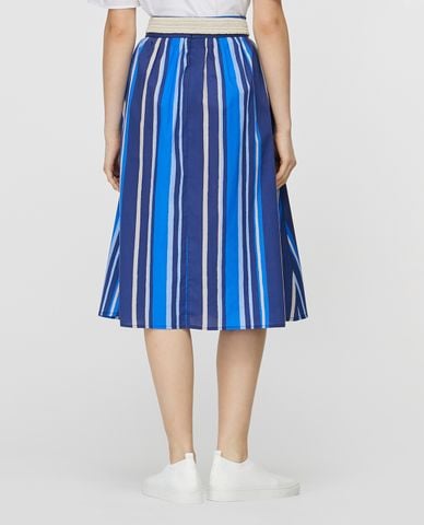  MAX&Co. - Chân váy midi kẻ sọc Cotton Poplin 