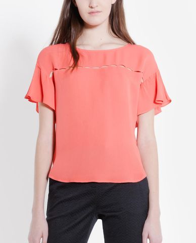  MAX&Co. - Áo kiểu nữ cổ tròn ngắn tay Pacifico 