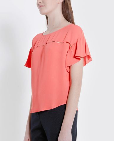  MAX&Co. - Áo kiểu nữ cổ tròn ngắn tay Pacifico 