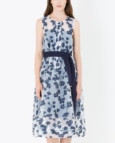  MAX&Co. - Đầm midi sách nách cổ tròn phối thắt lưng Penisola 