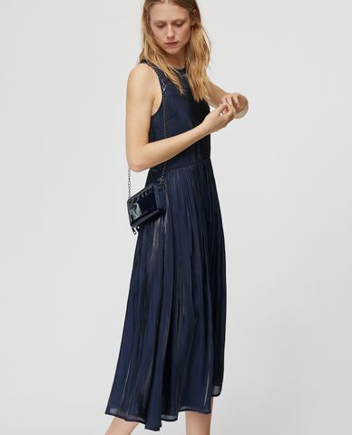  MAX&Co. - Đầm midi sát nách xếp li Iridescent Corolla 