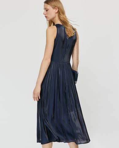  MAX&Co. - Đầm midi sát nách xếp li Iridescent Corolla 