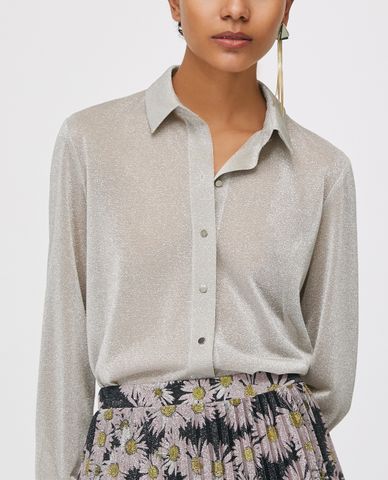  MAX&Co. - Áo sơ mi nữ tay dài Jersey Lamé 