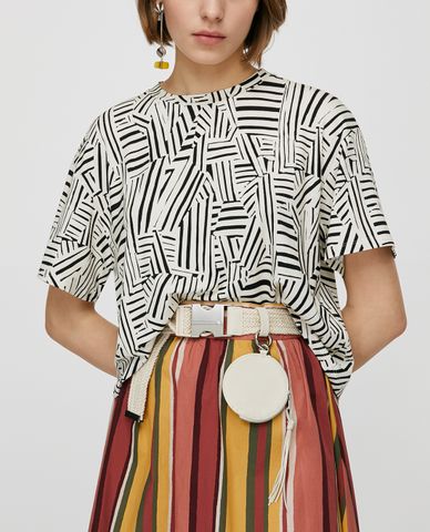  MAX&Co. - Áo thun nữ phom suông Graphic Print Cropped 