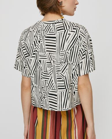  MAX&Co. - Áo thun nữ phom suông Graphic Print Cropped 