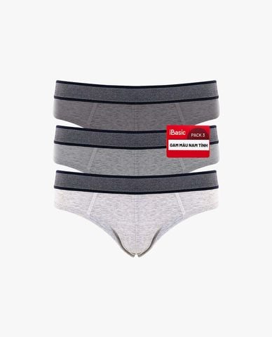  iBasic - Set 3 quần lót nam tam giác Brief Cotton USA 